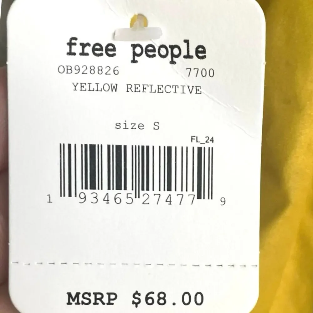 NEW $68 Free People FP Movement Moonlight Reflective Running Shorts Yellow SZ S‎ - Picture 12 of 13